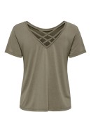 Tricou Dama Only Onlfree Life CroBack Walnut Print Natural